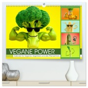 Cover-Bild zum Titel 'Vegane Power - Kalender für Veganer, Vegetarier und alle Pflanzenfans (hochwertiger Premium Wandkalender 2026 DIN A2 quer), Kunstdruck in Hochglanz' von 'Mb Fotografie'