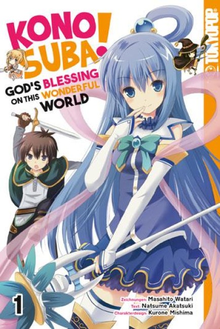 Konosuba! God's Blessing On This Wonderful World! 01 - Masahito Watari, Natsume Akatsuki, Kurone Mishima