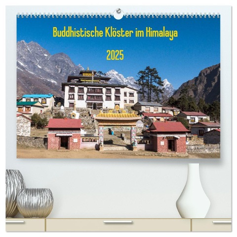 Buddhistische Klöster im Himalaya (hochwertiger Premium Wandkalender 2025 DIN A2 quer), Kunstdruck in Hochglanz - Jens König