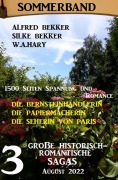 Cover-Bild zum Titel '3 Große historisch-romantische Sagas August 2022: Die Bernsteinhändlerin. Die Papiermacherin. Die Seherin von Paris. 1500 Seiten Spannung und Romance.' von 'Alfred Bekker, W. A. Hary, Silke Bekker'