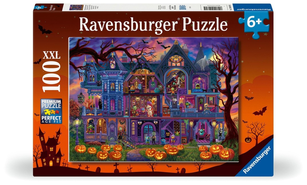 Kinderpuzzle 100 XXL Teile - Monsterhafte Hausparty - 