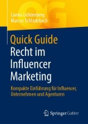 Cover-Bild zum Titel 'Quick Guide Recht im Influencer Marketing' von 'Carola Lichtenberg, Marcus Schladebach'