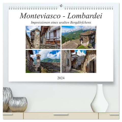 Monteviasco - Lombardei (hochwertiger Premium Wandkalender 2024 DIN A2 quer), Kunstdruck in Hochglanz - Ursula Di Chito