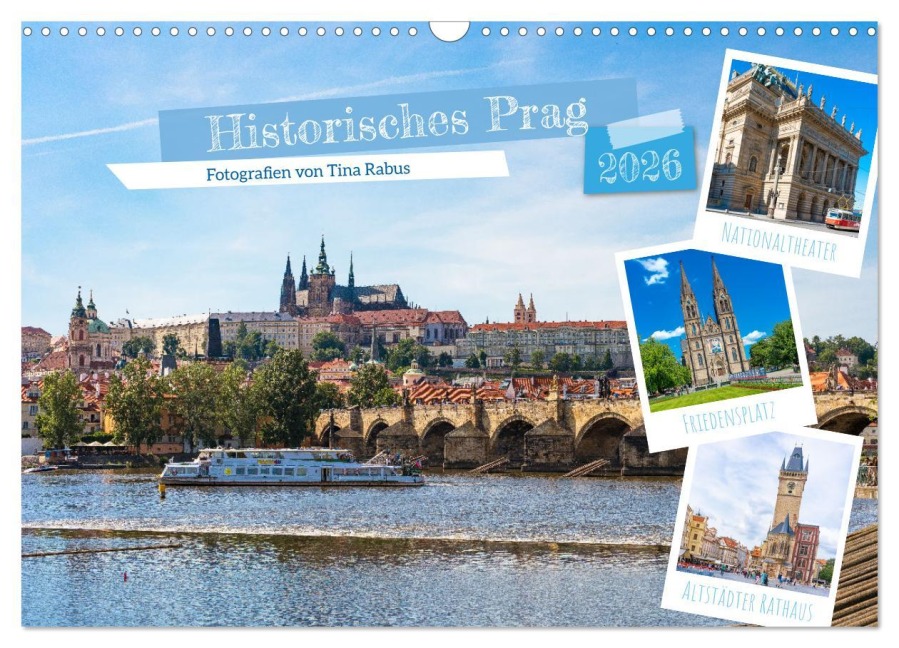 Historisches Prag (Wandkalender 2026 DIN A3 quer), CALVENDO Monatskalender - Tina Rabus