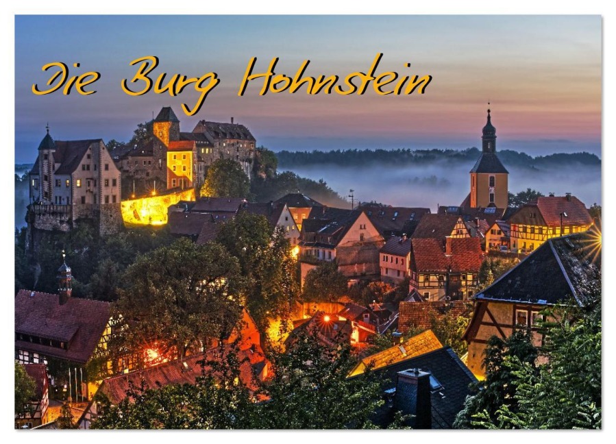Die Burg Hohnstein im Wandel der Jahreszeiten (Wandkalender 2026 DIN A2 quer), CALVENDO Monatskalender - 