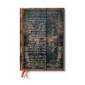 Paperblanks 2025 Weekly Planner Michelangelo, Handwriting Embellished Manuscripts Collection 12-Month MIDI Horizontal Wrap 160 Pg 100 GSM - 