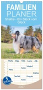 Cover-Bild zum Titel 'Familienplaner 2027 - Sheltie - Ein Stück vom Glück mit 5 Spalten (Wandkalender, 21 x 45 cm) CALVENDO' von 'Sigrid Starick'