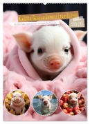 Cover-Bild zum Titel 'Glücksschweinchen (Wandkalender 2026 DIN A2 hoch), CALVENDO Monatskalender' von 'Cathrin Illgen'