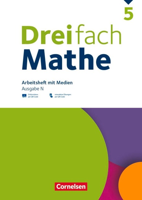 Dreifach Mathe 5. Schuljahr - Ausgabe N - Arbeitsheft mit Medien und Lösungen - 