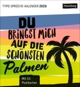 Typo-Sprüche-Kalender Postkartenkalender 2026 - Mit 53 Postkarten - 