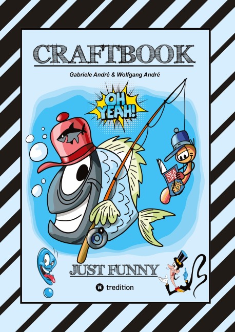 CRAFTBOOK - 100 SEITEN LUSTIGE AUSMALMOTIVE - ERHEITERNDES BASTELSPIEL - KNIFFLIG WITZIGE RÄTSEL UND AUFGABEN - Wolfgang André, Gabriele André