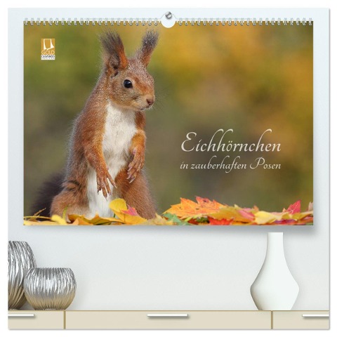 Eichhörnchen in zauberhaften Posen (hochwertiger Premium Wandkalender 2024 DIN A2 quer), Kunstdruck in Hochglanz - Tine Meier
