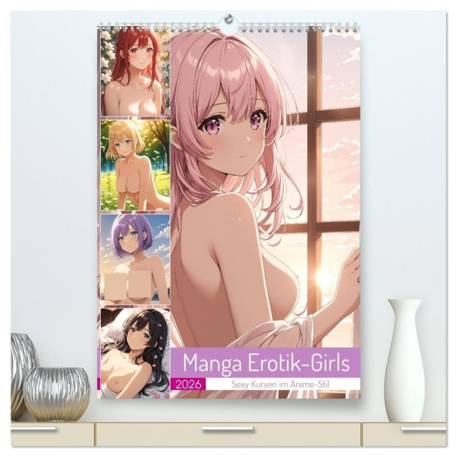 Manga Erotik-Girls - Sexy Kurven im Anime-Stil (hochwertiger Premium Wandkalender 2026 DIN A2 hoch), Kunstdruck in Hochglanz - Mb Fotografie