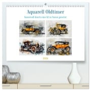Cover-Bild zum Titel 'Aquarell Oldtimer (hochwertiger Premium Wandkalender 2026 DIN A2 quer), Kunstdruck in Hochglanz' von 'Steffen Gierok-Latniak'