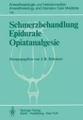 Schmerzbehandlung Epidurale Opiatanalgesie - 