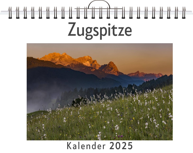Zugspitze - (Wandkalender 2025, Kalender DIN A4 quer, Monatskalender im Querformat mit Kalendarium, das perfekte Geschenk) - Henry Wolf