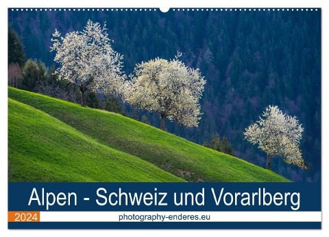Alpen - Schweiz und Vorarlberg (Wandkalender 2024 DIN A2 quer), CALVENDO Monatskalender - Rolf Enderes