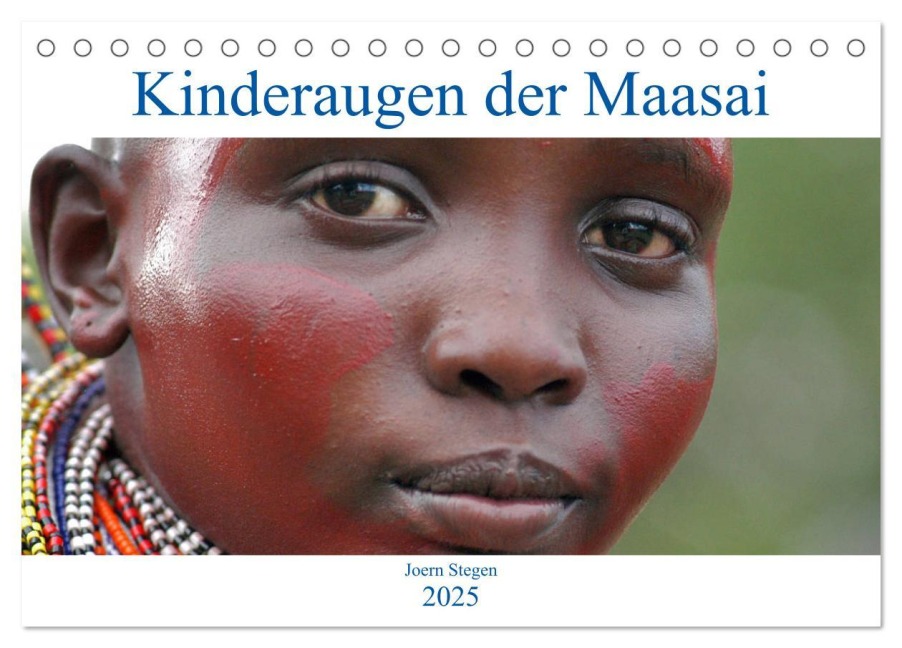 Kinderaugen der Maasai (Tischkalender 2025 DIN A5 quer), CALVENDO Monatskalender - Joern Stegen
