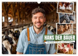 Cover-Bild zum Titel 'Hans der Bauer und seine Tiere auf dem Bauernhof (Wandkalender 2026 DIN A3 quer), CALVENDO Monatskalender' von 'Mb Fotografie'