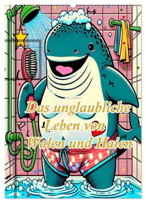 Das unglaubliche Leben von Walen und Haien (Wandkalender 2026 DIN A2 hoch), CALVENDO Monatskalender - Nico Bielow