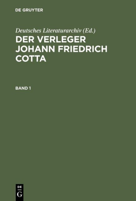Der Verleger Johann Friedrich Cotta - 