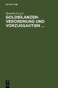 Goldbilanzen-Verordnung und Vorzugsaktien ... - Heinrich Triepel