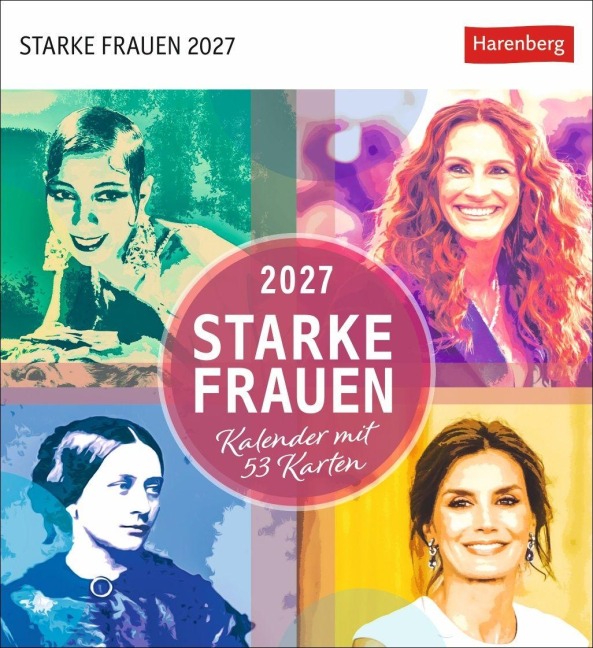 Starke Frauen Postkartenkalender 2027 - Kalender mit 53 Karten - 