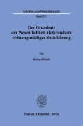 Cover-Bild zum Titel 'Der Grundsatz der Wesentlichkeit als Grundsatz ordnungsmäßiger Buchführung' von 'Rickard Kelch'