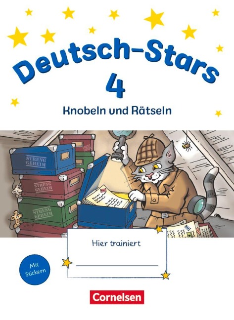 Deutsch-Stars 4. Schuljahr. Knobeln und Rätseln - Übungsheft. Mit Lösungen - 