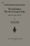 Cover-Bild zum Titel 'Preußisches Verwaltungsrecht' von 'Ludwig Mohn'