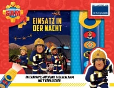 Cover-Bild zum Titel 'Feuerwehrmann Sam - Einsatz in der Nacht - Pappbilderbuch mit Taschenlampe und Glitzerseiten - Bilderbuch mit 5 tollen Geräuschen' von ''