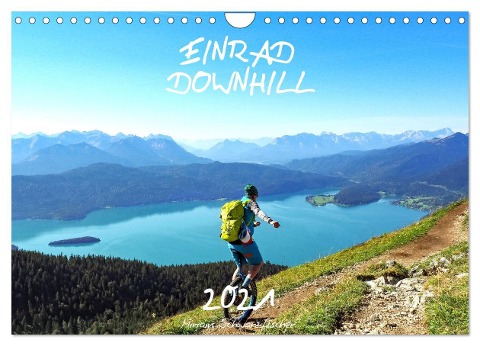 Einrad Downhill (Wandkalender 2025 DIN A4 quer), CALVENDO Monatskalender - Fotografin Miriam Schwarzfischer