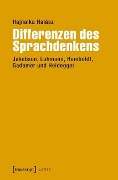 Cover-Bild zum Titel 'Differenzen des Sprachdenkens' von 'Hajnalka Halász'