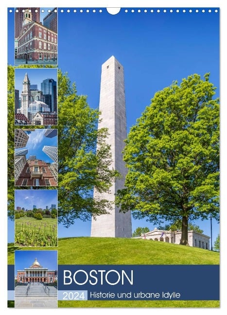BOSTON Historie und urbane Idylle (Wandkalender 2024 DIN A3 hoch), CALVENDO Monatskalender - Melanie Viola