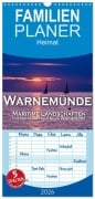 Cover-Bild zum Titel 'Familienplaner 2026 - Warnemünde - Maritime Landschaften mit 5 Spalten (Wandkalender, 21 x 45 cm) CALVENDO' von 'Silva Wischeropp'