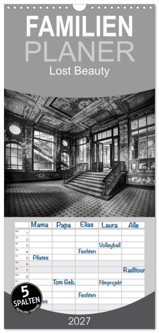 Familienplaner 2027 - Lost Beauty mit 5 Spalten (Wandkalender, 21 x 45 cm) CALVENDO - Jens Schneider