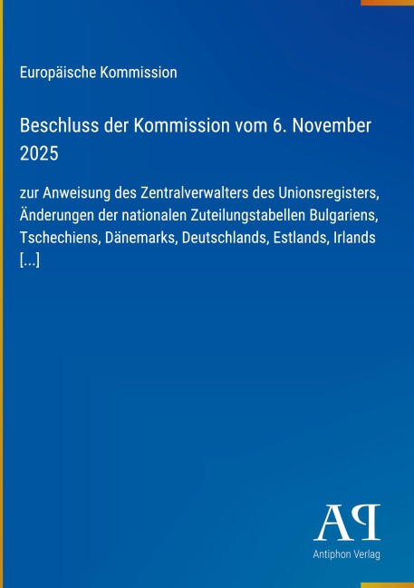 Beschluss der Kommission vom 6. November 2025 - Europäische Kommission