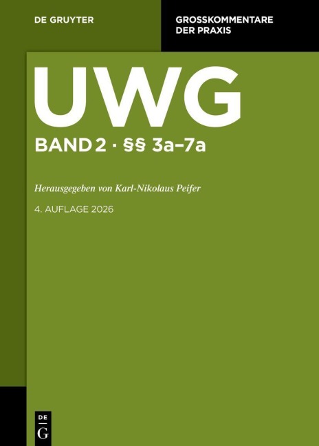UWG §§ 3a-7a - 
