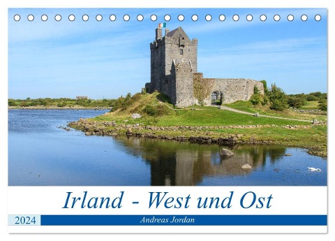 Irland - West und Ost (Tischkalender 2024 DIN A5 quer), CALVENDO Monatskalender - Andreas Jordan