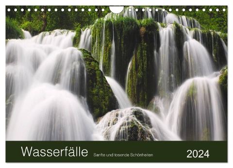 WASSERFÄLLE - Sanfte und tosende Schönheiten (Wandkalender 2024 DIN A4 quer), CALVENDO Monatskalender - Lucyna Koch