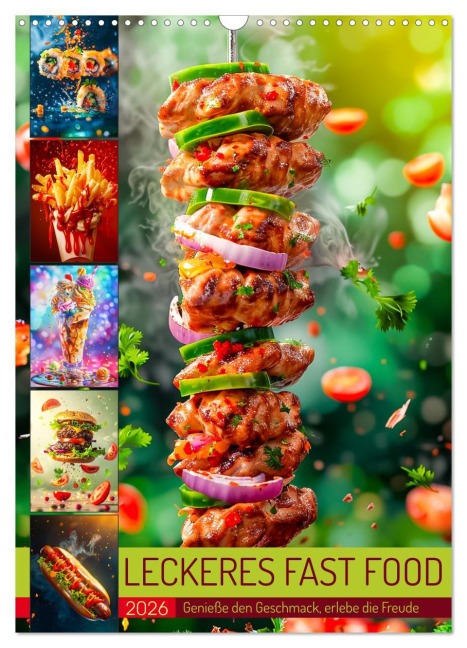 Leckeres Fast Food (Wandkalender 2026 DIN A3 hoch), CALVENDO Monatskalender - Dirk Meutzner