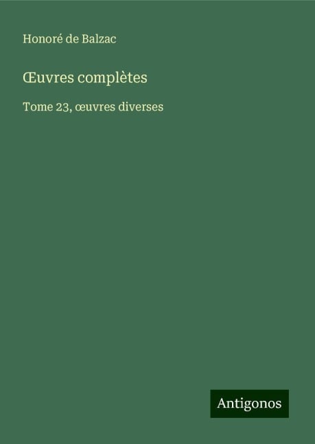 ¿uvres complètes - Honoré de Balzac