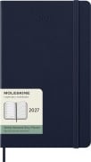 Cover-Bild zum Titel 'Moleskine 12 Monate Wochen Notizkalender 2027, Large/A5, 1 Wo = 1 Seite, rechts linierte Seite, Fester Einband, Saphir' von ''