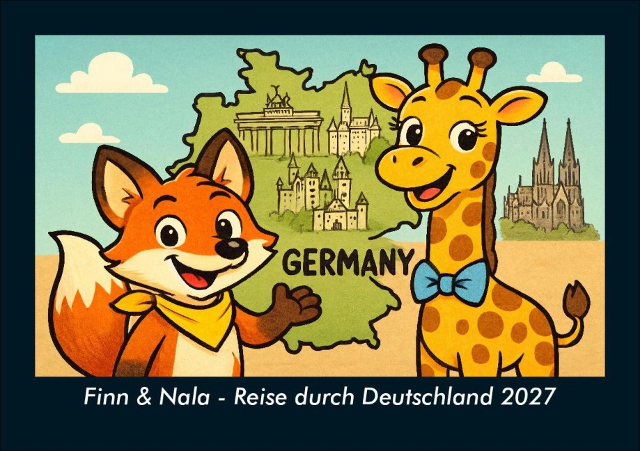 Finn & Nala - Reise durch Deutschland 2027 Fotokalender DIN A5 - Tobias Schmitt, Kevin Heber