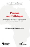 Cover-Bild zum Titel 'Propos sur l'Afrique' von 'Alphonse Zozime Tamekamta'