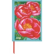 Cover-Bild zum Titel 'Kat Menschik - Flowers 2026 - Peonies - Diary - Buchkalender - Taschenkalender - 16x22' von ''