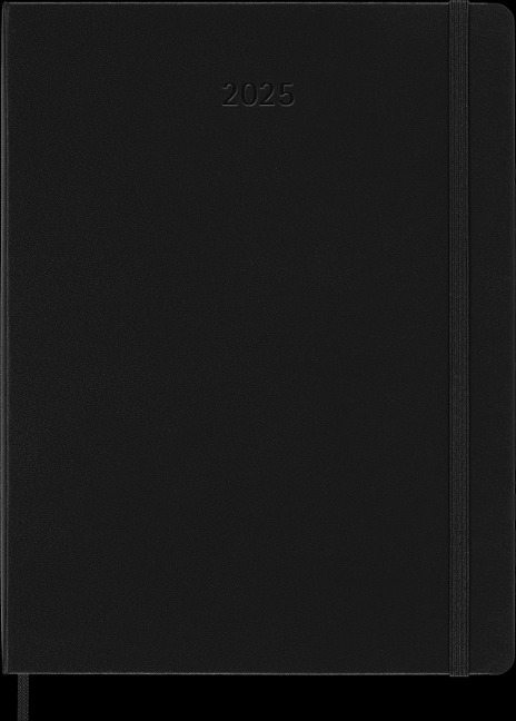 Moleskine Classic 12 Month 2025 Weekly Planner, Hard Cover, XL (7.5" x 9.75"), Black, 144 pages - 