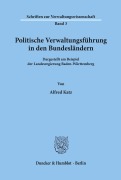 Cover-Bild zum Titel 'Politische Verwaltungsführung in den Bundesländern.' von 'Alfred Katz'