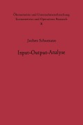 Cover-Bild zum Titel 'Input-Output-Analyse' von 'J. Schumann'