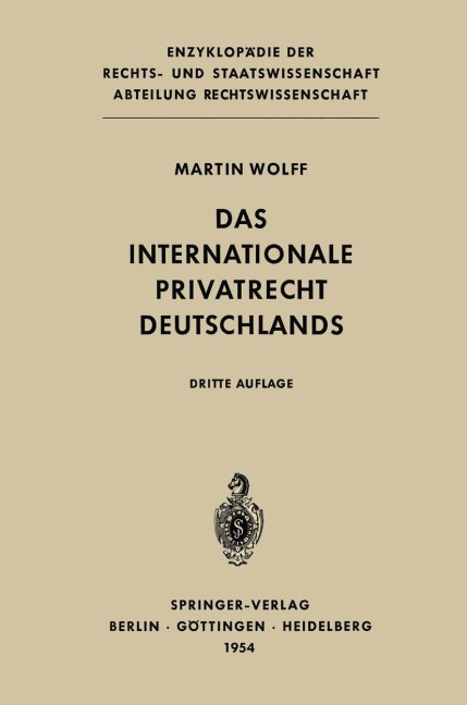 Das Internationale Privatrecht Deutschlands - Martin Wolff